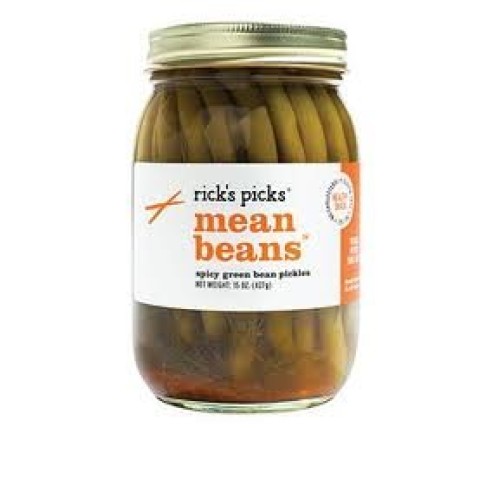 Ricks Picks Mean Beans Spicy Green Bean Pickles, 15 Ounce Pack