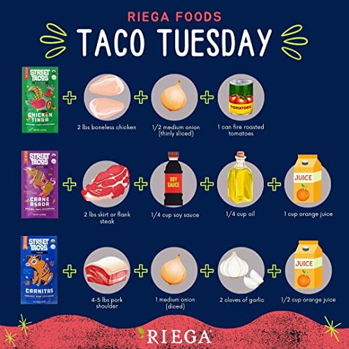 Riega Organic Carne Asada Street Taco Seasoning, Mix Makes the P...