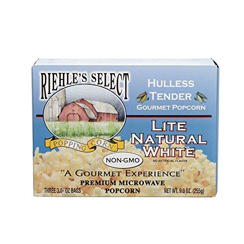 Riehles Select Popcorn Hulless Natural Lite Microwave Popcorn