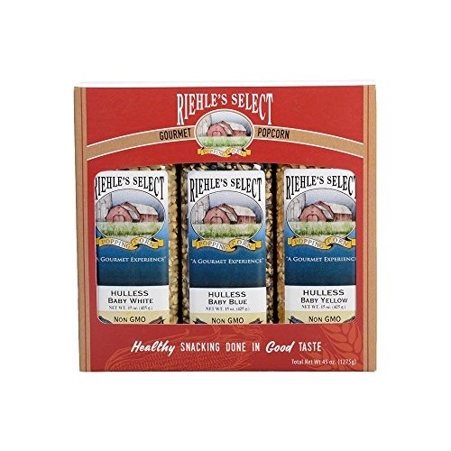 Riehles Select Popping Corn 3-Pack Hulless Gourmet Popcorn