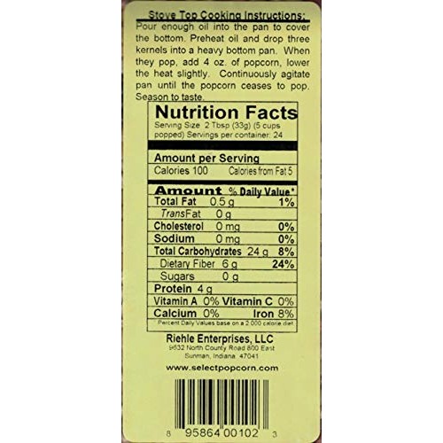 Riehles Select Popping Corn - Hulless Autumn Blaze Old Fashione