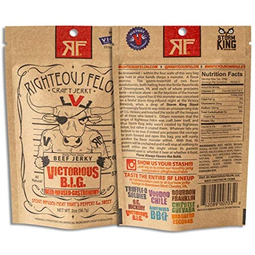 Righteous Felon Beef Jerky Bundle - Savory Beef Jerky Sampler -