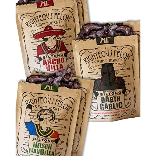 Righteous Felon Biltong Variety Beef Jerky | Keto, Paleo, Gluten...