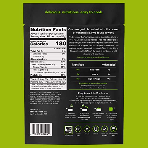 Rightrice - Cilantro Lime 7Oz. Pack Of 3 - Made From Vegetable