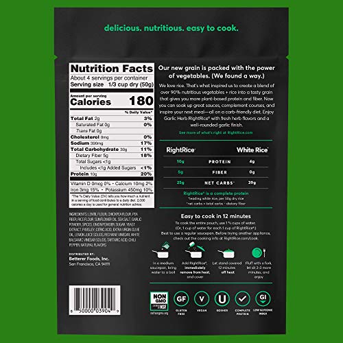 Rightrice - Garlic Herb 7Oz. Pack Of 6 - Made From Vegetables