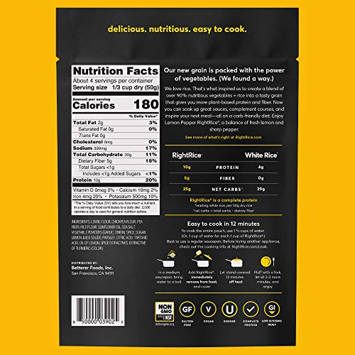 Rightrice - Lemon Pepper 7Oz. Pack Of 3 - Made From Vegetables