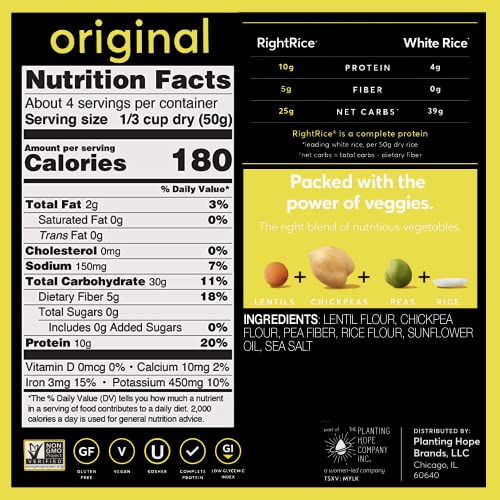 Rightrice - Original 7Oz. Pack Of 6 - Made From Vegetables - H