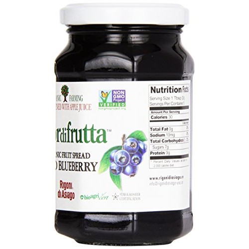 Rigoni Di Asiago Fiordifrutta Organic Fruit Spread, Wild Blueber