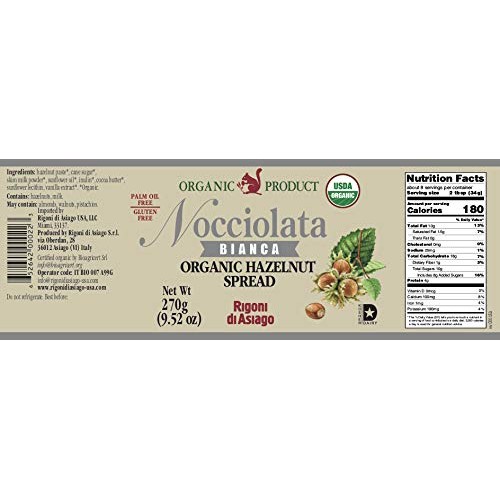 Rigoni Di Asiago, Nocciolata Bianca Organic Spread Cocoa Free, H