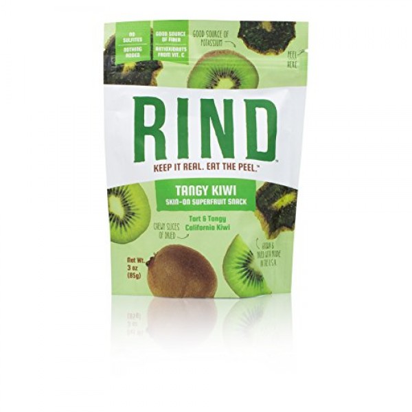 RIND Snacks Tangy Kiwi Sun-Dried Skin-On Superfruit Snack, High ...