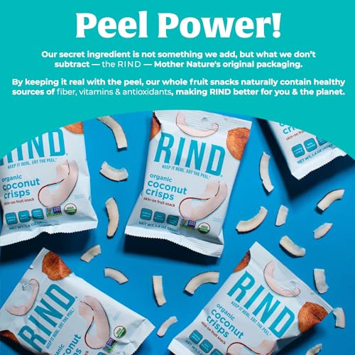 RIND Snacks | All Natural Coconut Crisps | Unsweetened | Dried F...