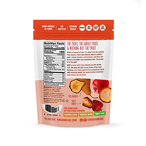 Rind Snacks Straw-Peary Blend Sun-Dried Skin-On Non-Gmo Superfru