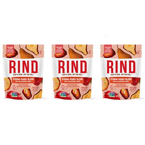 Rind Snacks Straw-Peary Blend Sun-Dried Skin-On Non-Gmo Superfru