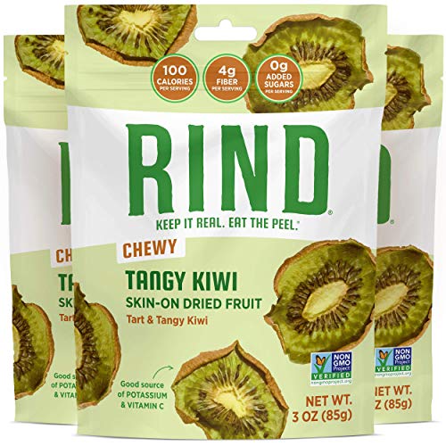Rind Snacks Tangy Kiwi Dried Fruit Superfood, High Fiber, Vegan,