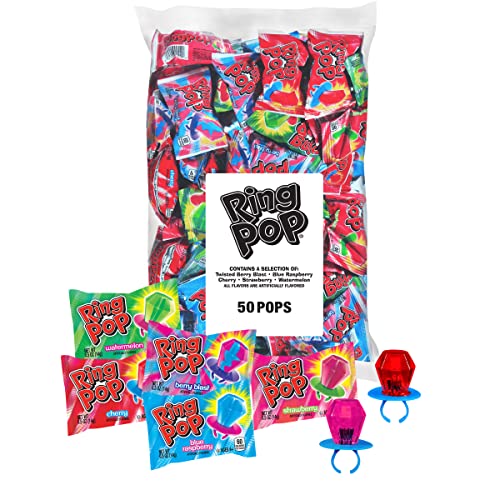 Ring Pop Individually Wrapped Bulk Lollipop Variety Party Pack –...