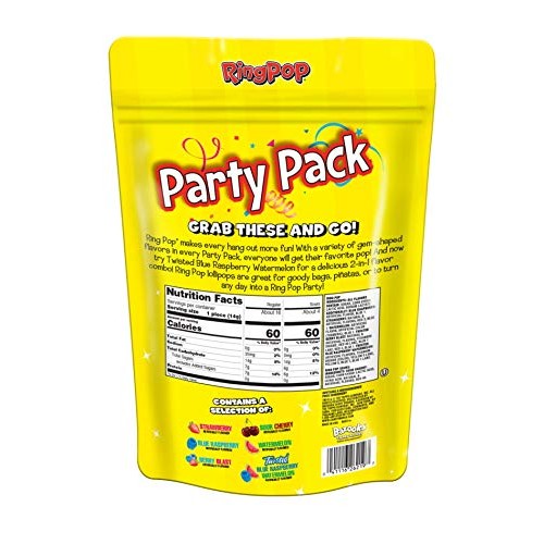 Ring Pop Individually Wrapped Variety Party Pack – 20 Count Cand