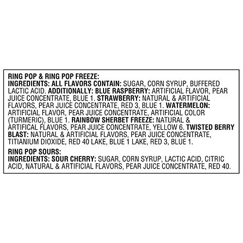 Ring Pop Individually Wrapped Variety Party Pack – 20 Count Cand