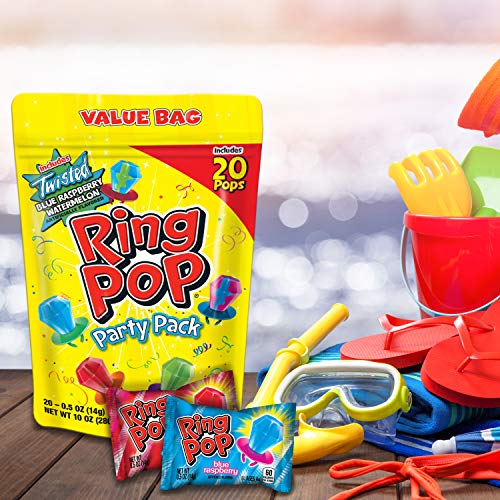 Ring Pop Individually Wrapped Variety Party Pack – 20 Count Cand