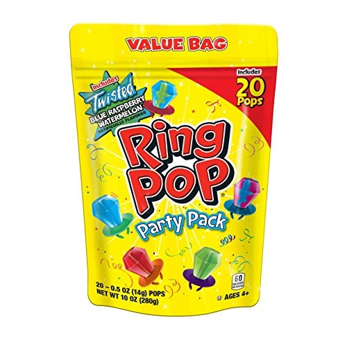 Ring Pop Individually Wrapped Variety Party Pack – 20 Count Cand
