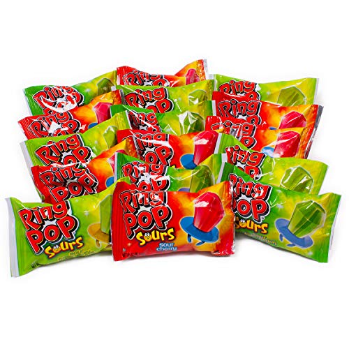 Ring Pop Sours Individually Wrapped Bulk Variety Party Pack – 30
