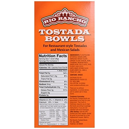 Rio Rancho Tostada Bowls, 4-Count