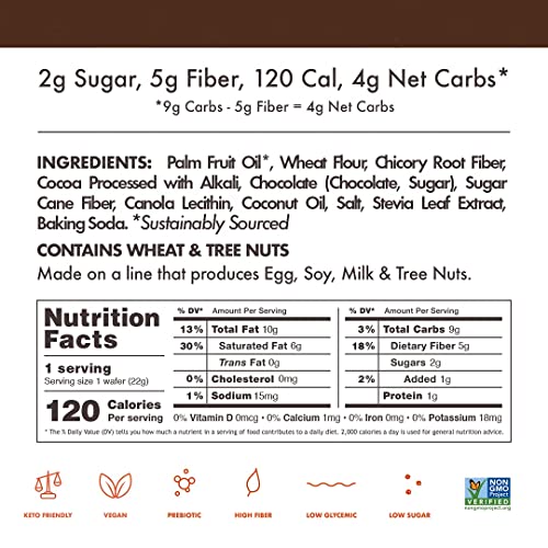 Rip Van Dark Chocolate Wafer Cookies - Healthy Snacks - Non GMO ...