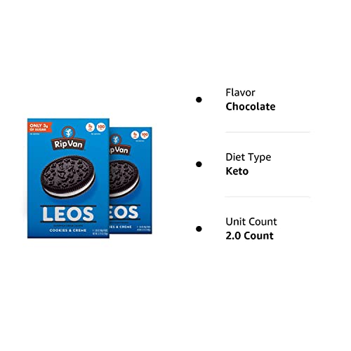 Rip Van LEOs - Cookies and Cream Sandwich Cookies - Keto Snack C...