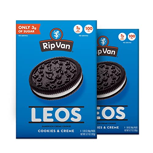 Rip Van LEOs - Cookies and Cream Sandwich Cookies - Keto Snack C...