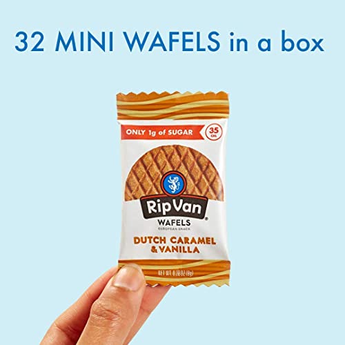 Rip Van Wafels Dutch Caramel & Vanilla Mini Stroopwafels - Low C...