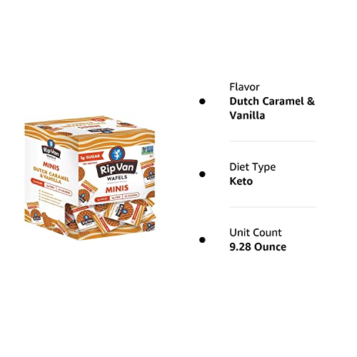 Rip Van Wafels Dutch Caramel & Vanilla Mini Stroopwafels - Low C...
