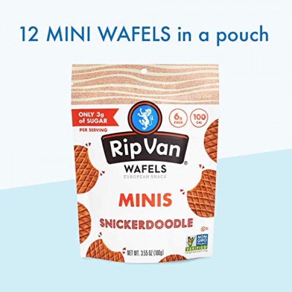 Rip Van Wafels Snickerdoodle Pouch Of Mini Stroopwafels - Health
