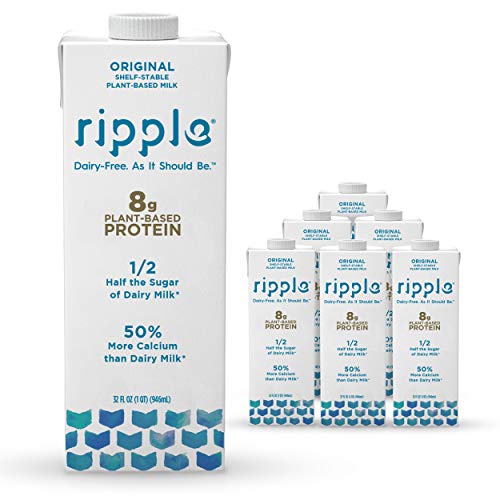 Ripple Non-Dairy Milk, Original, 32Oz 6 Pack | Vegan Milk With