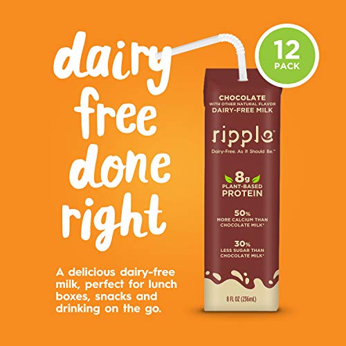 Ripple 8Oz Non-Dairy Milk, Chocolate Pack Of 12 | Vegan Milk W