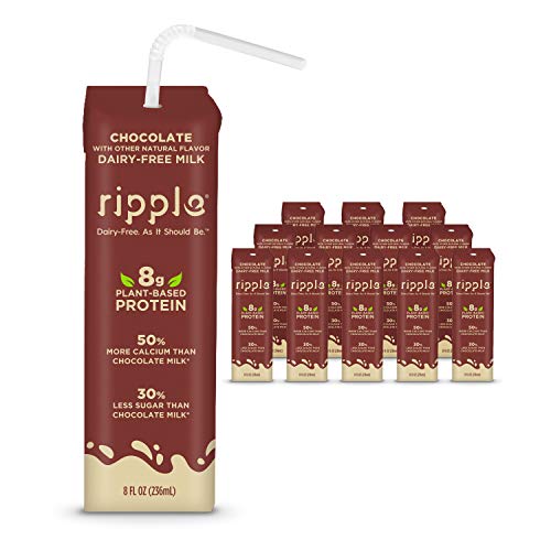 Ripple 8Oz Non-Dairy Milk, Chocolate Pack Of 12 | Vegan Milk W