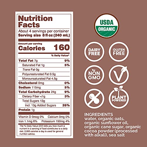 Rise Brewing Co. | Chocolate Oat Milk | Usda Organic &Amp; Non-Gmo |