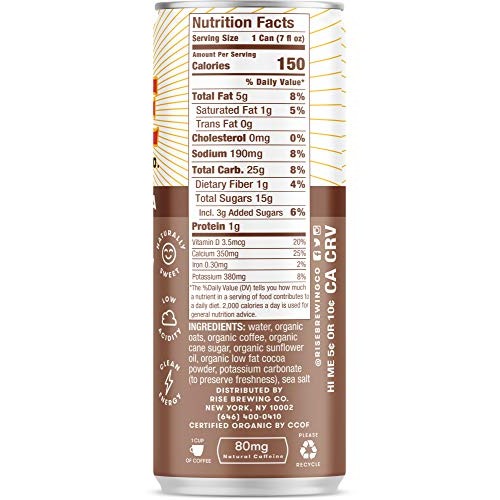 Rise Brewing Co. | Oat Milk Mocha Nitro Cold Brew Latte 12 Pack