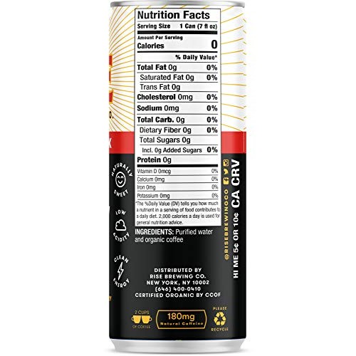 Rise Brewing Co. | Original Black Nitro Cold Brew Coffee | Sugar