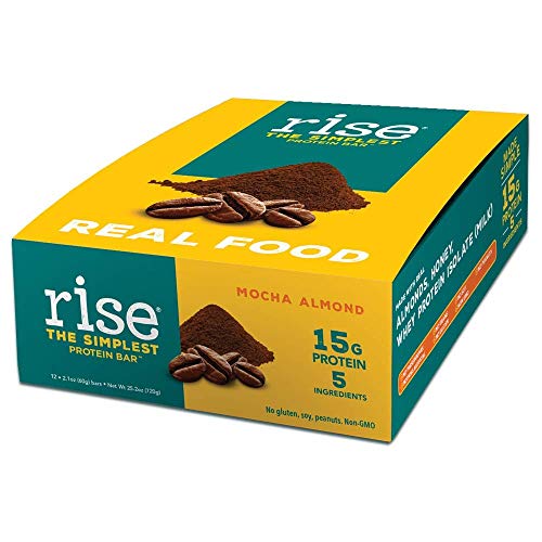 Rise Whey Protein Bar, Mocha Almond 15G Of Protein, Five Ingredi