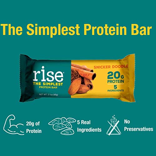 Rise Whey Protein Bar, Snickerdoodle, Healthy Breakfast Snack Ba