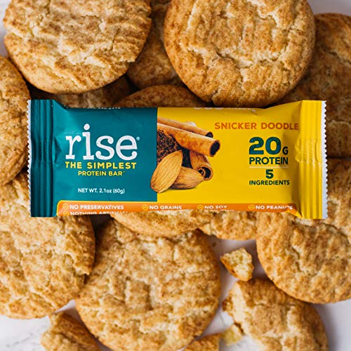 Rise Whey Protein Bar, Snickerdoodle, Healthy Breakfast Snack Ba