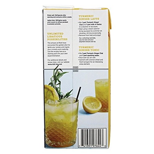 Rishi Tea Bev Turmeric Ginger Chai Con, 32 Oz, Packaging May Vary