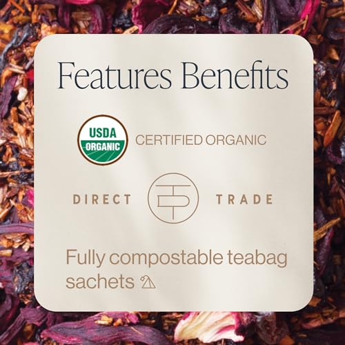 Rishi Tea Blueberry Hibiscus Herbal Tea - USDA Organic, Direct T...