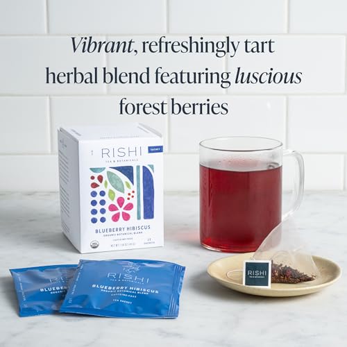 Rishi Tea Blueberry Hibiscus Herbal Tea - USDA Organic, Direct T...