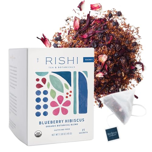 Rishi Tea Blueberry Hibiscus Herbal Tea - USDA Organic, Direct T...