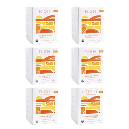 Rishi Tea Turmeric Ginger Herbal Tea | Immune Support, Usda Cert