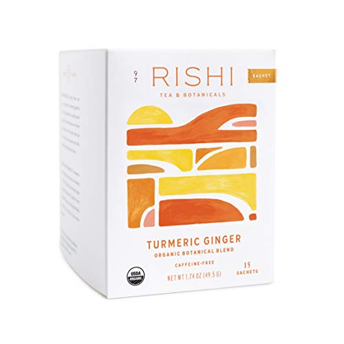 Rishi Tea Turmeric Ginger Herbal Tea | Organic, Caffeine-Free, A...