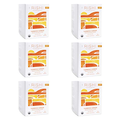 Rishi Tea Turmeric Ginger Herbal Tea | Organic, Caffeine-Free, A...
