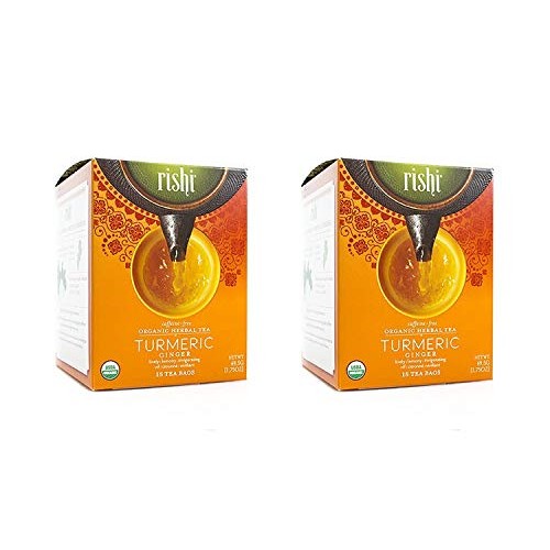 Rishi Tea Turmeric Ginger Tea, Organic Caffeine-Free Herbal Tea