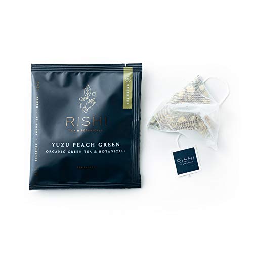 Rishi Tea Yuzu Peach Green Herbal Tea | Immune Support, Usda Cer