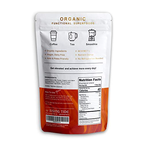 Rising Tide Elevate Keto Coffee Creamer With Mct Oil And Lions Rising Tide Elevate Keto Coffee Creamer With Mct Oil And Lions